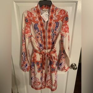 Paisley Belted Dress